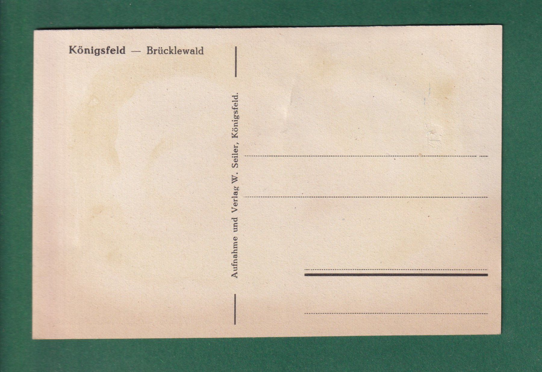 Cartes postales: KÖNIGSFELD - Brücklewald – D'occasion à Pully par nicecards-shop 1