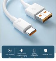 Lade- und Datenkabel USB-A auf USB-C, 100W, 2M, Weiss (NEU)