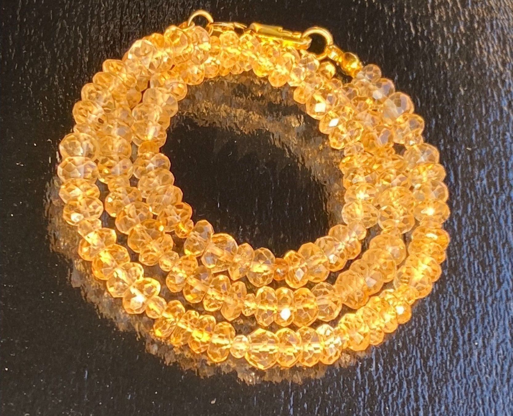 Catenine: Halskette mit echten Citrin – Nuovo (secondo la descrizione) da Matten b. Interlaken venduto da kero71 2