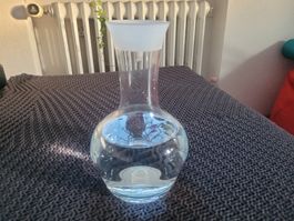 Wasserkaraffe/Weinkaraffe, (Vase), sandgestrahlter Rand, Gla