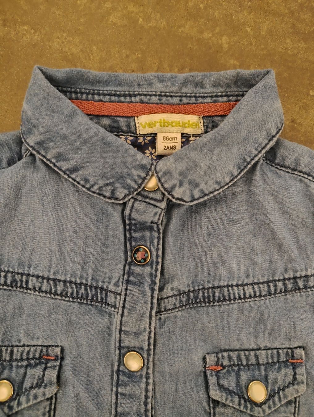 Camicie, Top & T-shirt: Vertbaudet Jeanshemd, Grösse 86 – Usato da Olten venduto da Debbiewr 1