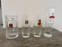 4 Feldschlösschen Bier Trinkgläser