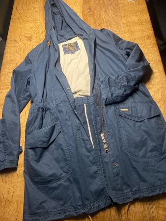 **WOOLRICH** PARKA JACKE GR.XS/S dunkelblau / lange Jacke