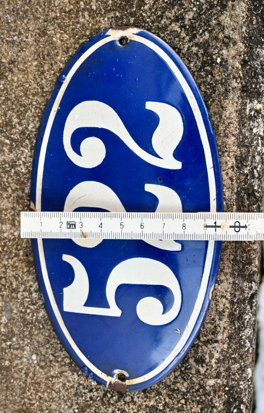 Insegne: antik Emailschild Hausnummer 522 emaille oval – Usato da Pfaffhausen venduto da mono_rec 4