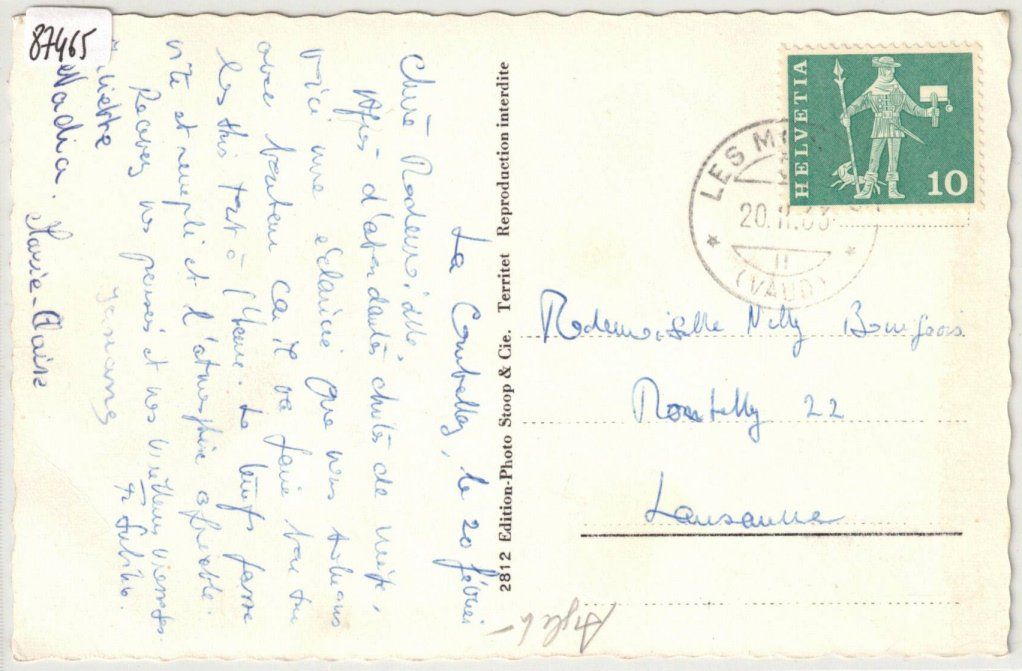 Cartes postales: Col des Mosses – D'occasion à Binningen par Mountainrider 1