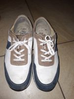 Finn Comfort Schuhe Gr42,5         Leder  Weiss Blau Braun 