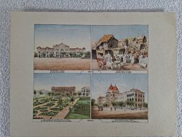 antiker Stich, Bombay, Indien