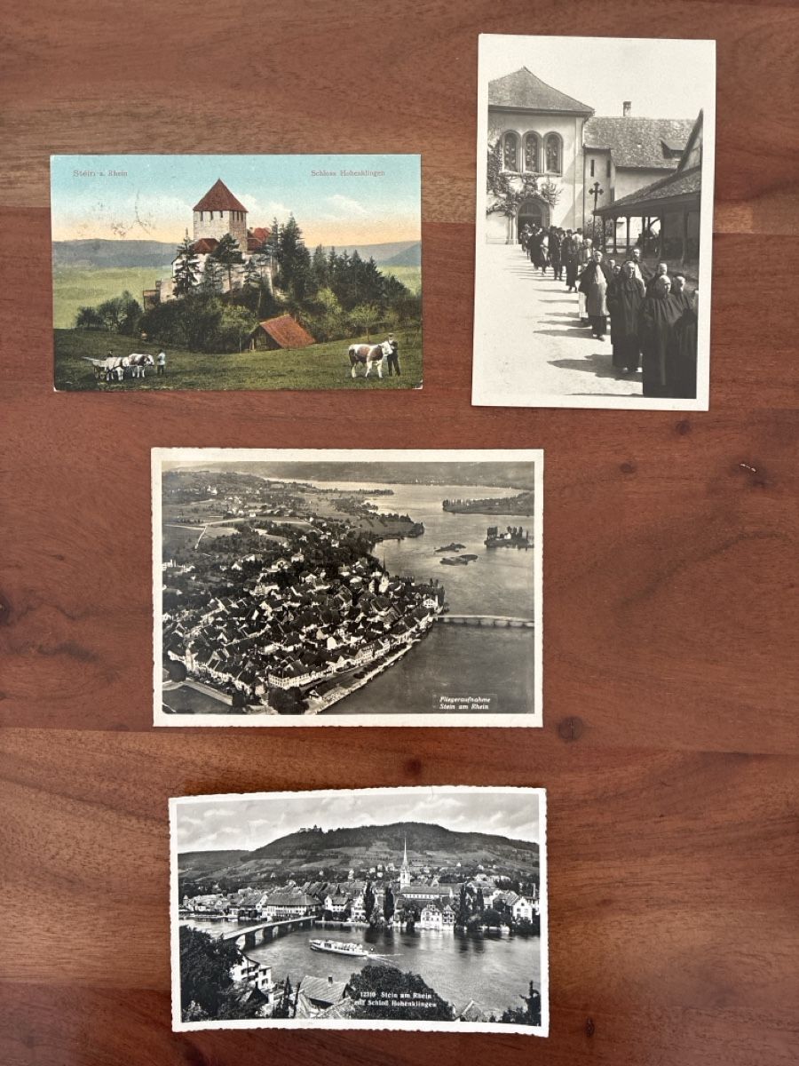 Cartoline postali: 6 Ansichtskarten Schweiz von Stein am Rhein SH – Usato da Oftringen venduto da Cla.vD.74 2