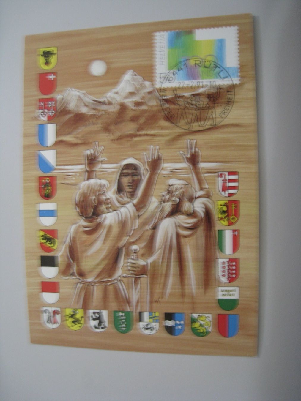 Alle Briefmarken: Ansichtskarte 700 Jahre Eidgenossenschaft  22.2.1991 – Gebraucht aus Aarwangen von Pinsel7890