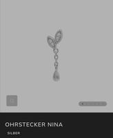 Fleur de Nuit - Ohrstecker Nina Silber mit Tropfen Anhänger 