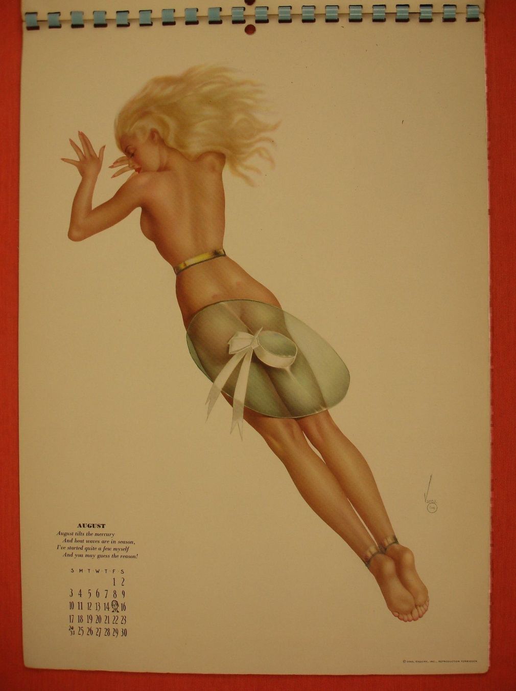 Libri: ALBERTO VARGAS PIN UP KALENDER 1940 – Usato da Grüningen venduto da Kartensammler 6