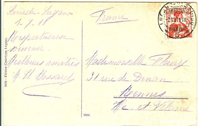 Ansichtskarten: Rocco die Gandria + 1911 – Gebraucht aus Emmenbrücke von teestube 1