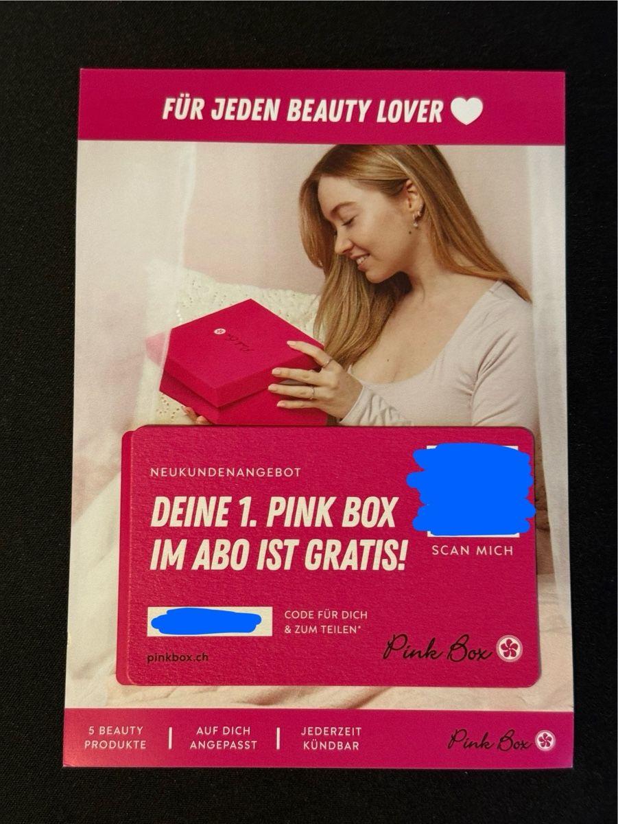 Gutscheine: Pink Box Gutschein 1. Pink Box Gratis – Neu und originalverpackt aus Goldach von igwhitestar
