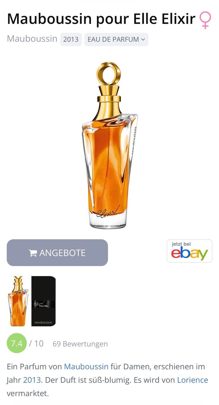 Parfum & Eau de Toilette: Mauboussin pour Elle Elixir Duftprobe EDP 5ml – Gebraucht aus Zürich von deruja 3