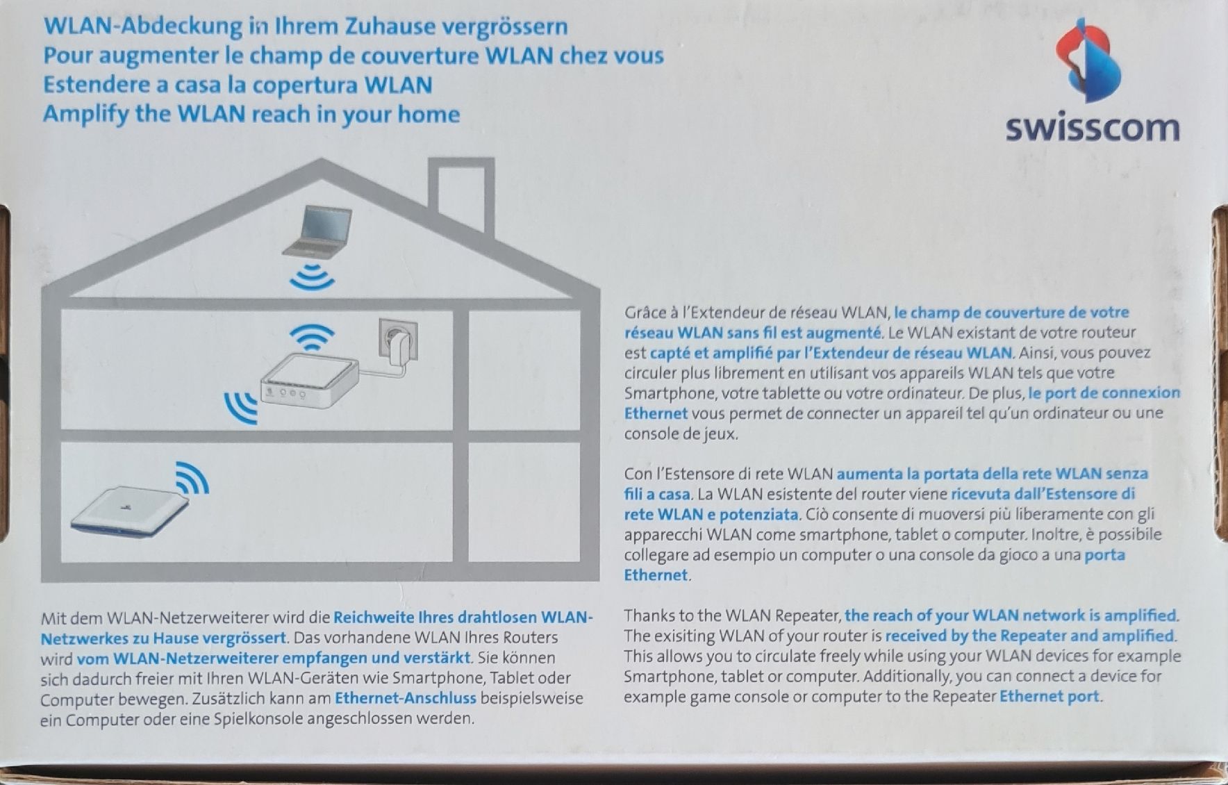Swisscom WiFi: Air Ties Wlan Repeater Air 4400 – Usato da Jona venduto da Guerkan 1