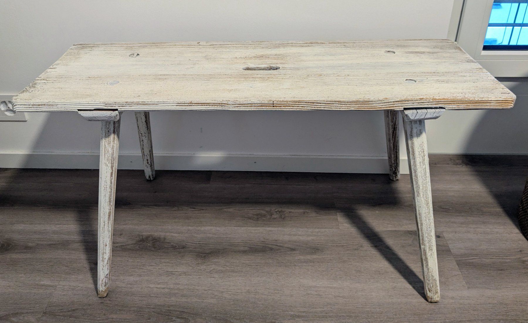 Tabourets: Holzhocker weiss Vintage – D'occasion à Zürich par crem8