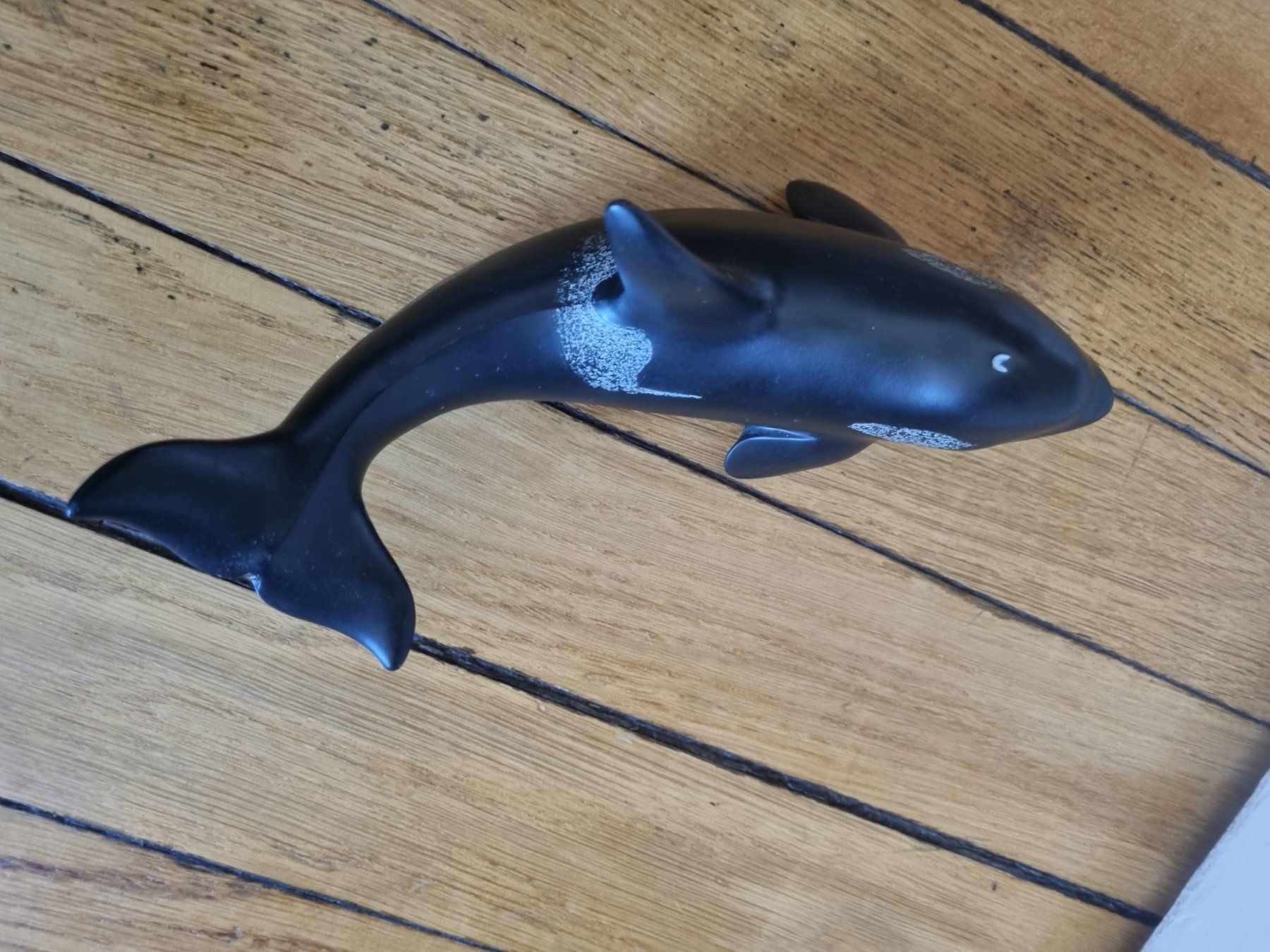 Statuette: Orca Schwertwal schwarz weiss Signiert – Usato da Schaffhausen venduto da Leveron13 4