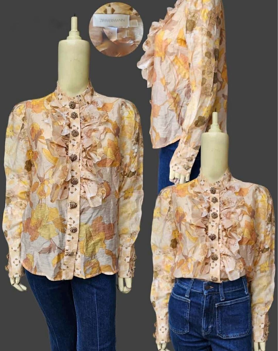 Zimmermann Camicette: Silk Linen Embellished Blouse – Usato da St.Josefen venduto da lop_lh8d 2