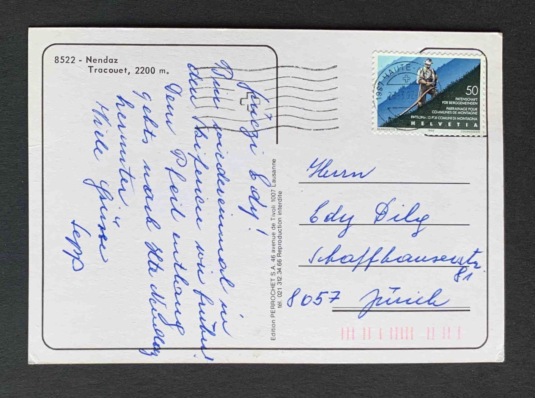 Cartoline postali: AK Nendaz Tracouet – Usato da Goldau venduto da artelier1 1