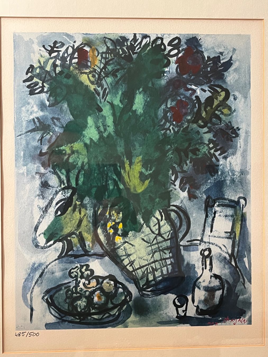 Gemälde: Marc Chagall – Lithographie "Bouquet fleuri sur table" – Gebraucht aus Basel von PAUL_ART 2