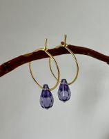 Creolen Gold - hypoallergen - Tropfen Ohrringe - handmade
