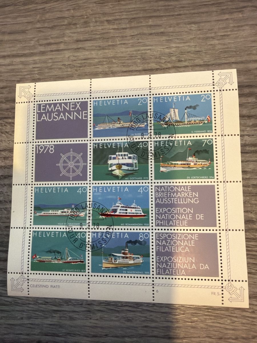 Tutti i francobolli: Original Schweizer Briefmarken-Block Helvetia 1978 – Nuovo (secondo la descrizione) da Tafers venduto da Tschanz-Solutions