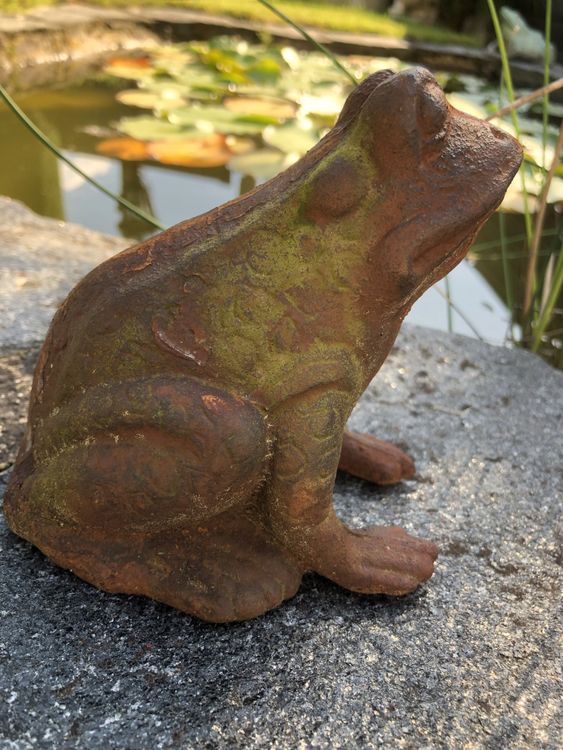 Sehr alter MetallFrosch Kröte für den Gartenteich oder? Kaufen