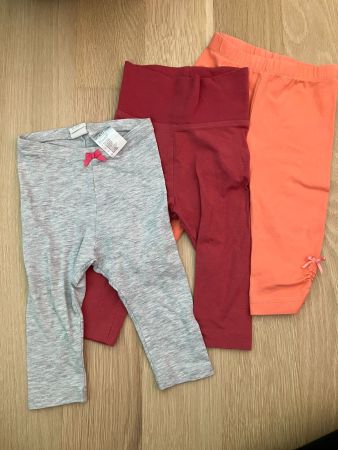 3x dünne lange Hosen/Leggings Gr. 68