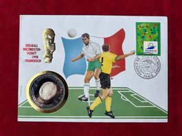 FOOTBALL 1998 FRANCE - ARGENT 1 Once - CORÉE 500 Won 1996