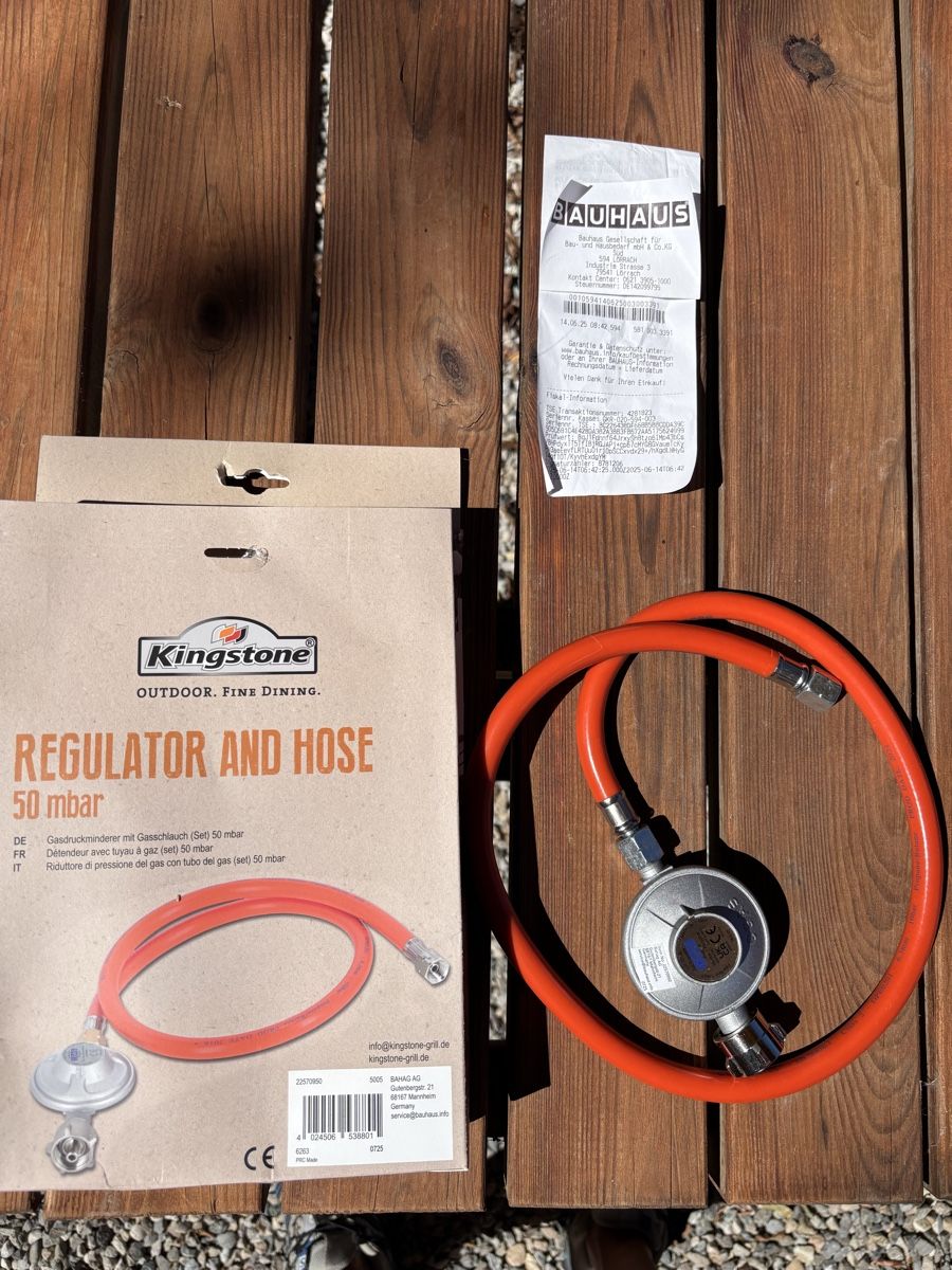 Gas-Geräte & -Technik: Gasdruckminderer mit Gasschlauch 50 bar – Neu und originalverpackt aus Pratteln von fil_kkg5