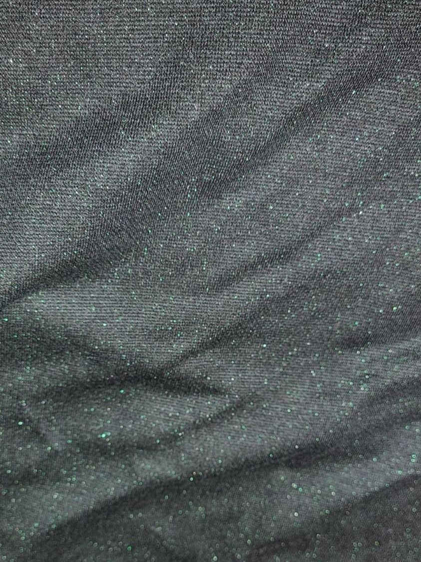 Tessuti: Stoff Jersey, dunkelgrün mit Glitzerfaden – Nuovo e nell'imballaggio originale da geroldswil venduto da Gumball1 2