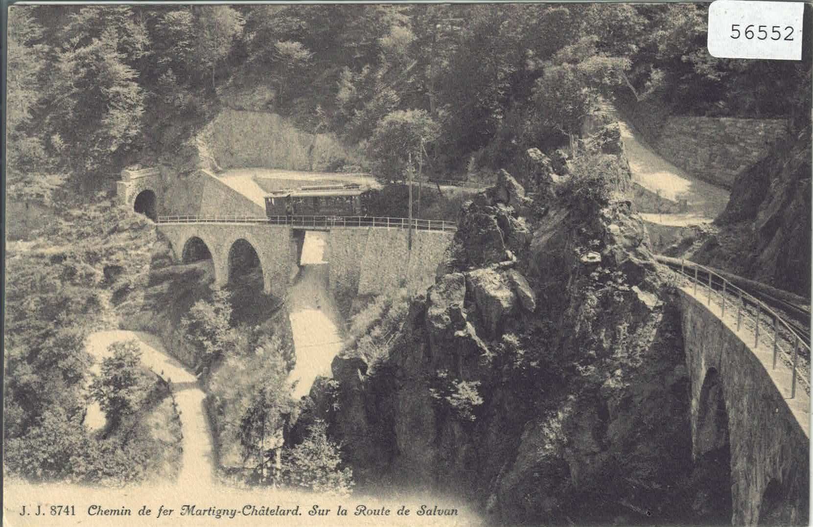 Cartoline postali: Chemin de fer Martigny-Chatelard - Sur la Route de Salvan – Usato da Ettingen venduto da Kartenplanet