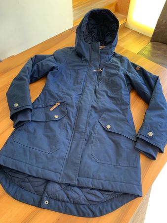 OXMO langer dunkelblauer Mantel/Parka Grösse S NWT