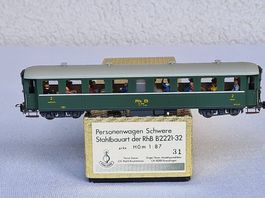 TOP Rarität Ferro-Suisse RhB HOm 1:87 Personenwagen B 2231
