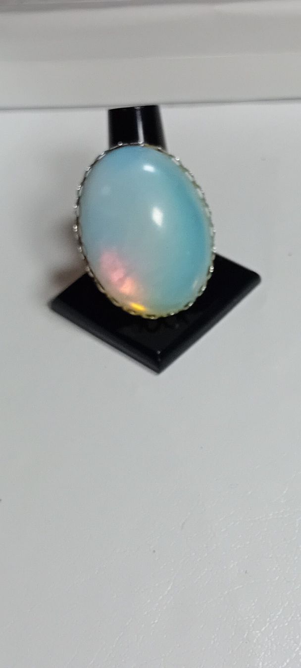 Anelli: ring antiksilber mit emetation opal,,,glanzig – Nuovo (secondo la descrizione) da Basel venduto da bij_5hqd 2