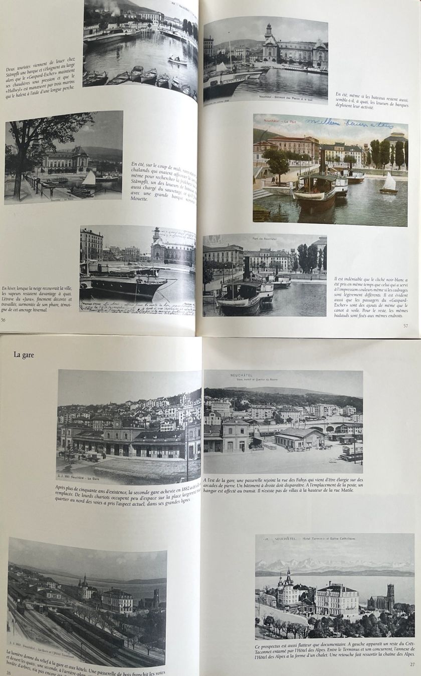 Ansichtskarten: 2 livres - Neuchâtel rétro et son lac, ses rives, ses ports – Gebraucht aus Savagnier von Ne2065 5