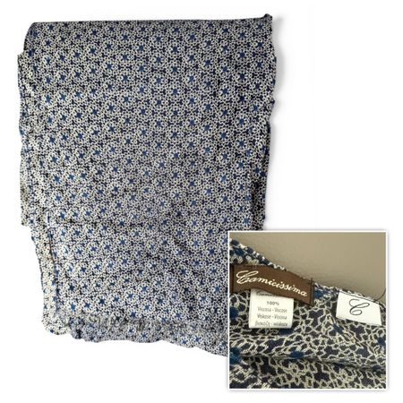 Foulard Camicissima stampa blu 100% viscosa