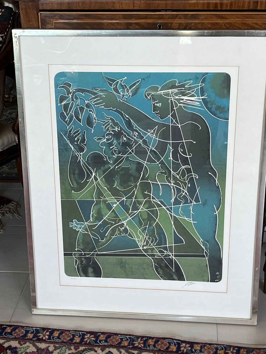 Grafica & Litografie: Hans Erni - Originale, gerahmte Lithographie, handsigniert – Usato da Stetten AG venduto da Brissago25