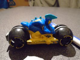 Spielzeug Motorrad, blauer Fahrer, Hot Wheels