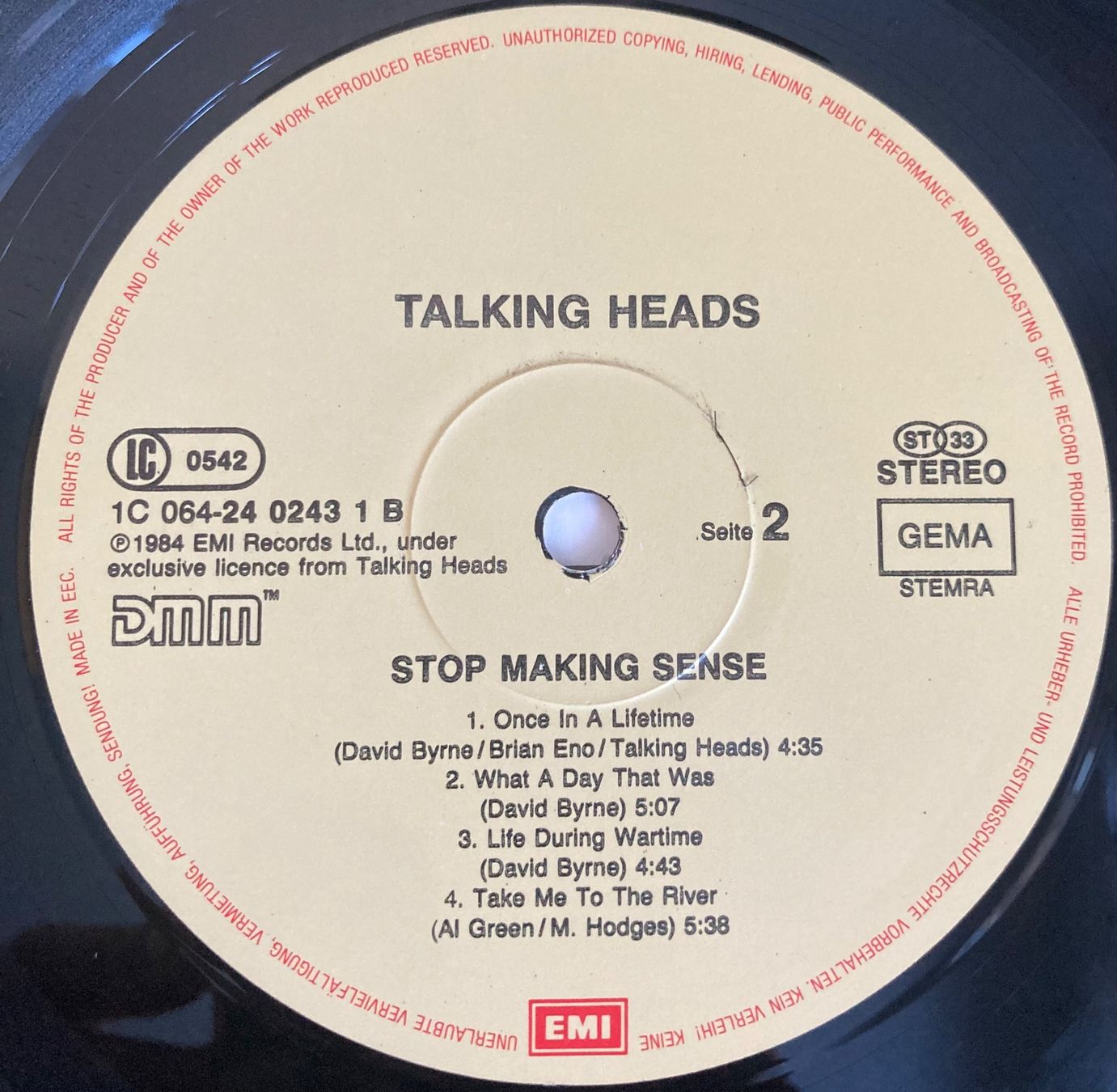 Schallplatten: Talking Heads - Stop Making Sense LP °1984° – Gebraucht aus Wettingen von  7