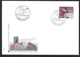 FDC 1038 Tag der Briefmarke Basel ET 20.11.2001