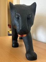 Statue Panthère noire en bois ébène