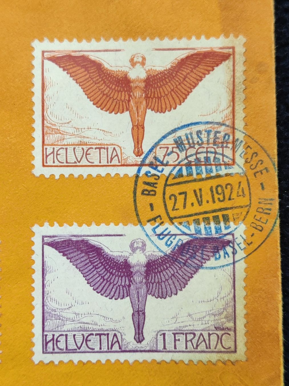 Buste & buste per spedizione: 1924 - Flugpost Basel Mustermesse / Umschlag ⦿ – Usato da Muttenz venduto da IkaSul 2