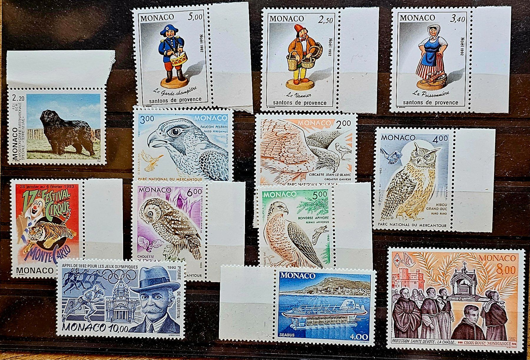 Alle Briefmarken: MONACO timbres neufs **, 1992-93 – Neu (gemäss Beschreibung) aus Les Valettes von Nuba1