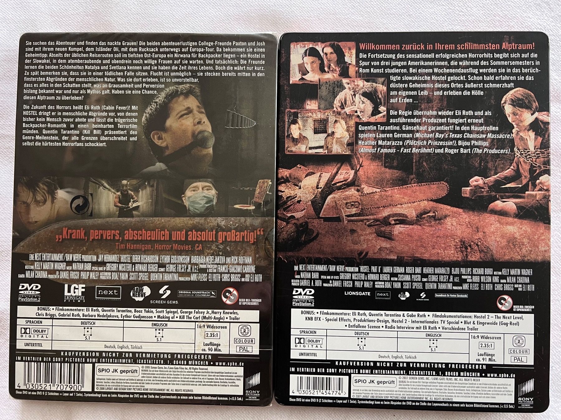 Tutti i DVDs: Hostel 1&2 Extended Version Steelbook – Nuovo (secondo la descrizione) da Rebstein venduto da gimmma 2