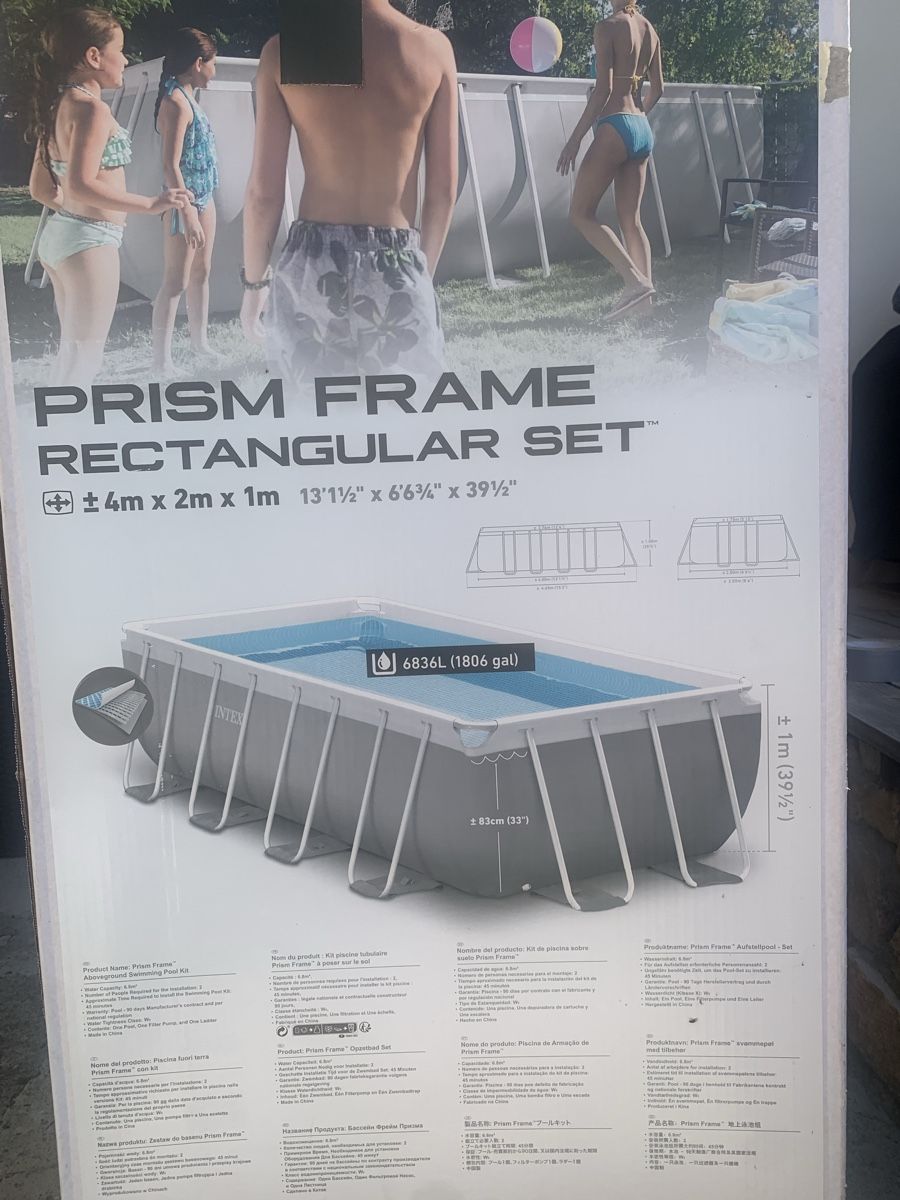 Intex Piscine: Prism Frame Pool Set 4m x 2m x 1m + Zubehör – Usato da Erlinsbach SO venduto da ch_holliger
