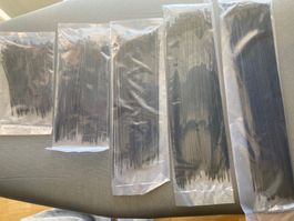 500x Kabelbinder schwarz, 200mm, neu und originalverpackt!