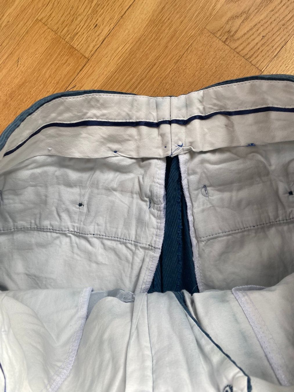 Pantaloni: schöne Manchester/Cord Hose Blau – Usato da Zürich venduto da Lauraflor 4