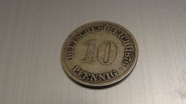 1876 Deutsches Reich 10 Pfennig