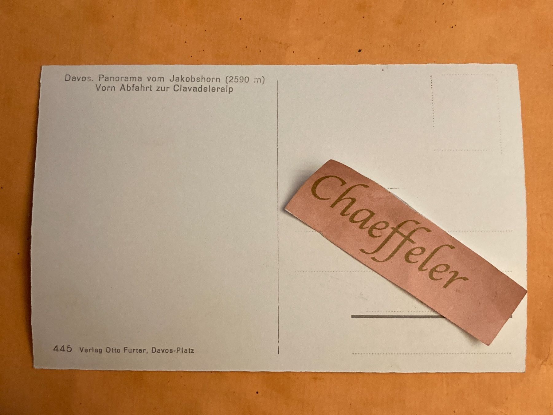 Cartoline postali: Davos, Panorama vom Jakobshorn – Usato da Zürich venduto da Chaeffeler 1